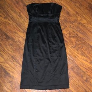 Beautiful black bebe strapless pencil dress